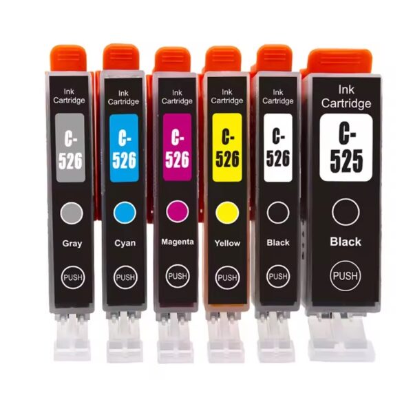Cartouche CANON CLI-526 CMG8150 MG6150 MG5250 MG5150 IP4850 IX6550 MX885 PGI-525 BK K/C/M/Y/GY