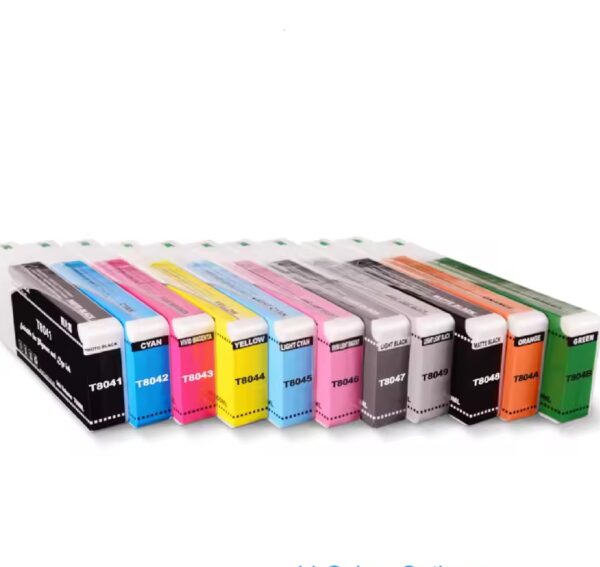 Cartouche d'encre Compatible Avec Pigment EPSON P6000 T8041-T8049 700ML 9 Colors SETPK/C/M/Y/LC/LM/LK/MBK/LLK