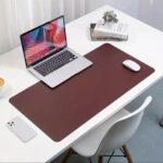 Tapis de bureau et clavier souris en cuir PU 70x35cm
